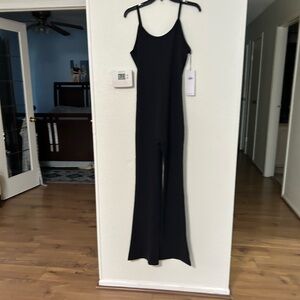 ALO Yoga Black Scoop-Neck Wide-Leg Jumpsuit